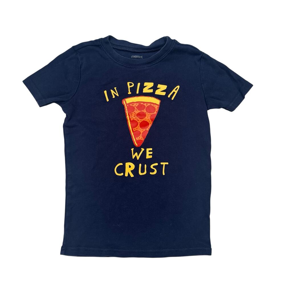 GYMBOREE In Pizza We Crust Short John Pajama Set Size 10 Kids Cotton Blue Red - Picture 3 of 6
